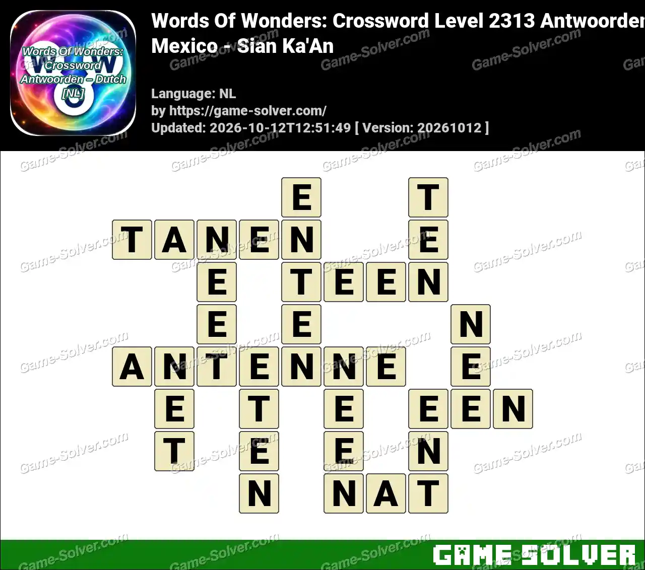 Words Of Wonders: Crossword Level 2313 Antwoorden – Mexico – Sian Ka’An